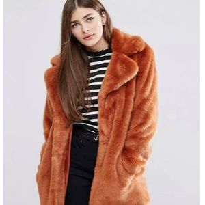 Blank NYC Orange Teddy Jacket